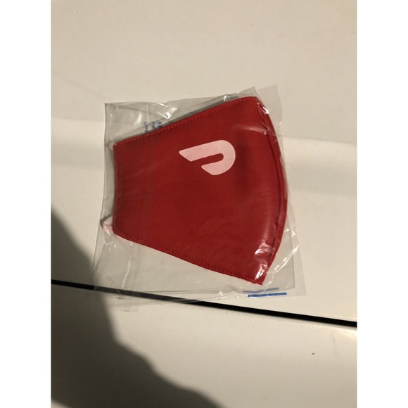 DoorDash Driver Mask Red Food Delivery Dasher PPE Face Cover NEW and SEALED 1x - Picture 1 of 2